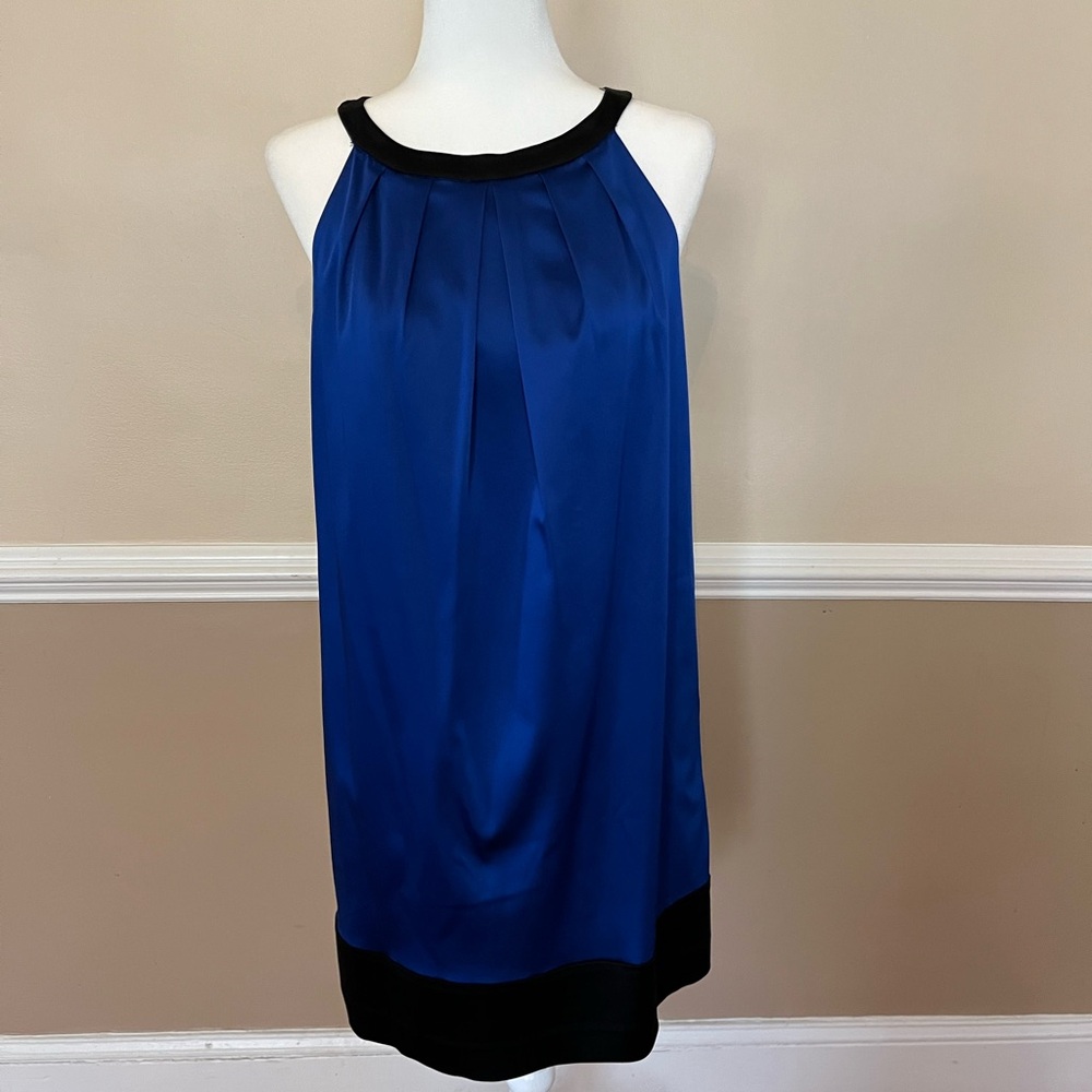 Adrianna Papell Elegant Blue and Black Women's Dress